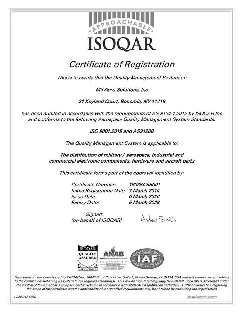 Certificate of Registration